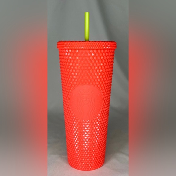 Starbucks Studded Dragon Fruit Salmon Pink Venti 24 oz Tumbler 2022 NWT - Picture 4 of 4